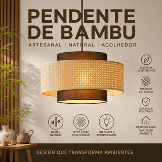 Luminária Pendente Rústica Lustre De Vime Luz De Teto Em Bambu Natural Tecida À Mão Luminárias Suspensas Para Decoração