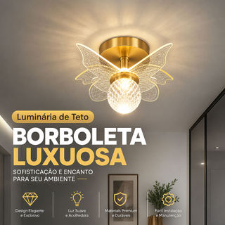 Luminaria De Teto Borboleta Lustre Para Varanda, Luminaria De Teto, lampu Gantung Ruang Tamu