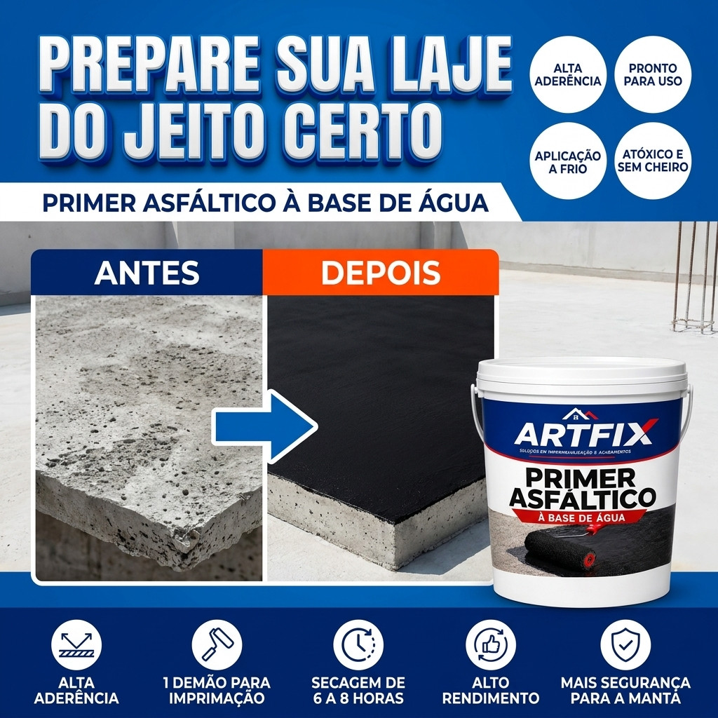 QUEIMA DE ESTOQUE - Primer Asfáltico 3,6L à Base de Água para Argamassa e Concreto — imagem 2 de 2