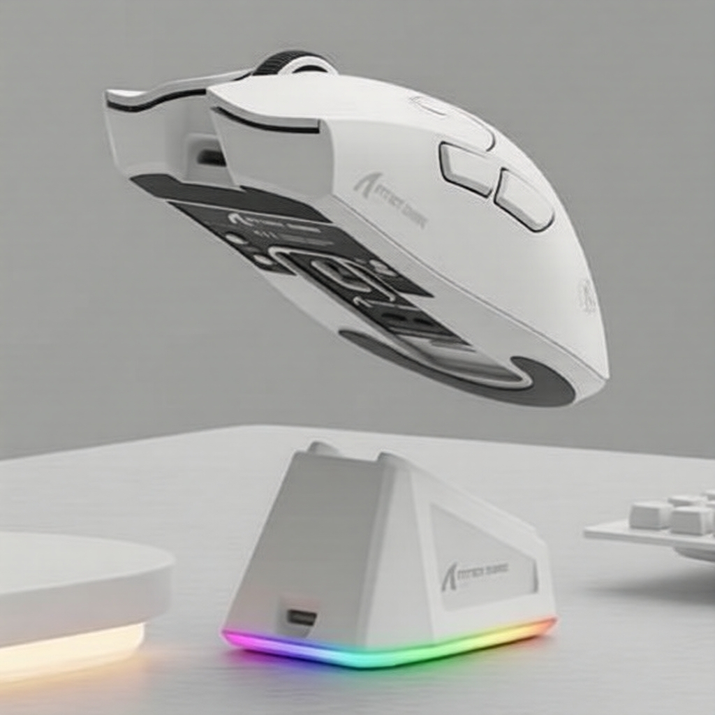 Mouse Gamer Attack Shark X11 Ultra-Leve 59g, Sensor Paw3311, 22000dpi, Rgb, Dock Magnético Gamers