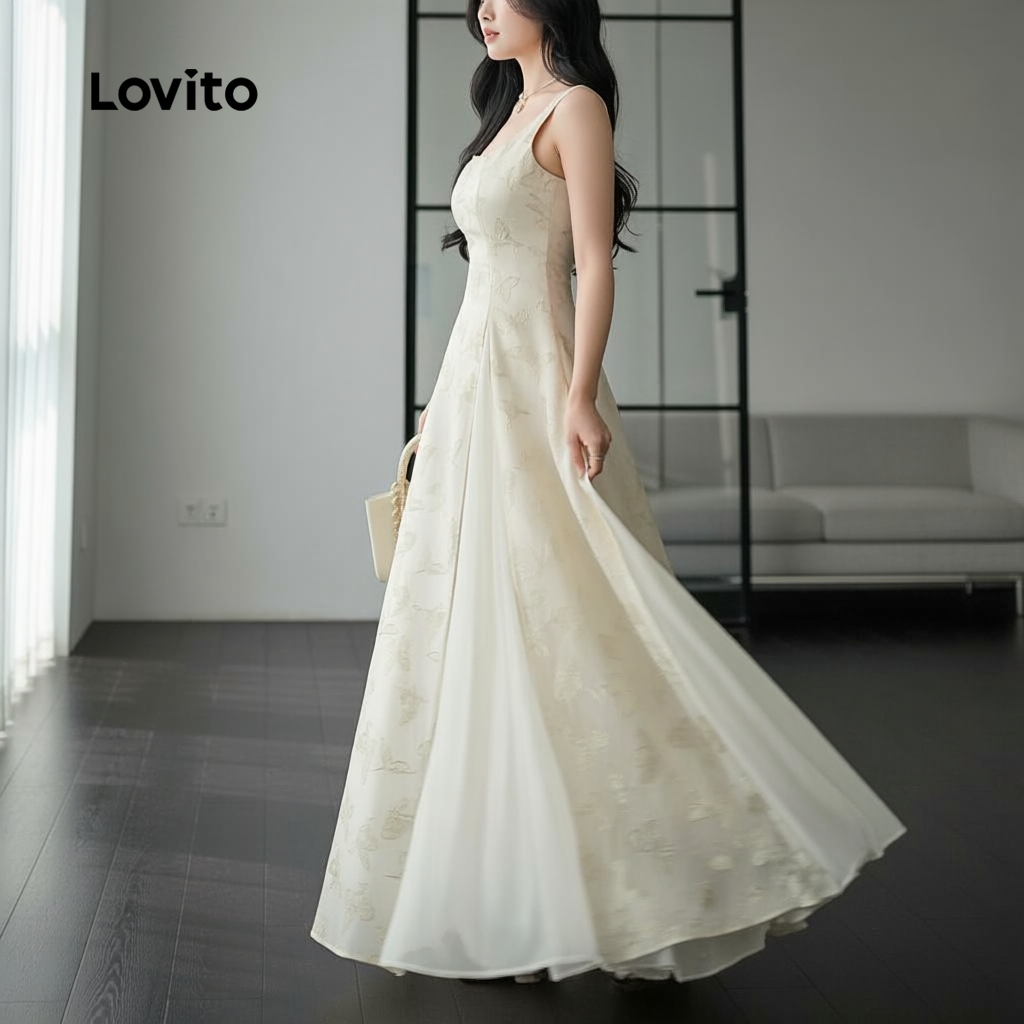 Lovito Vestido Feminino Clássico Versátil Tecido Macio Costura Perfeita Primavera Verão L149ED634 em Oferta na Shopee