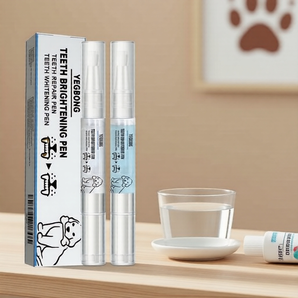  Caneta de Limpeza e Clareamento de Dentes para Animais | Removedor Portátil de Tártaro para Cães e Gatos