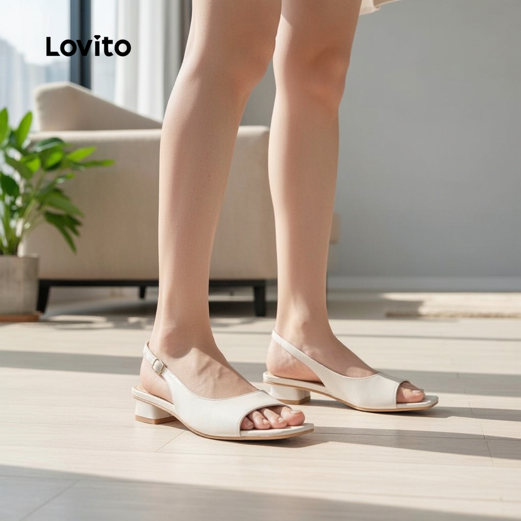 Lovito Salto Feminino Elegante Estilo Francês Confortável LFA100050 em Oferta na Shopee