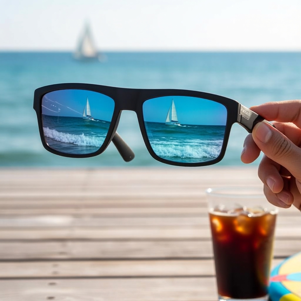  Óculos de sol esportivos com proteção UV retrô para homens, ideais para ciclismo e atividades ao ar livre.