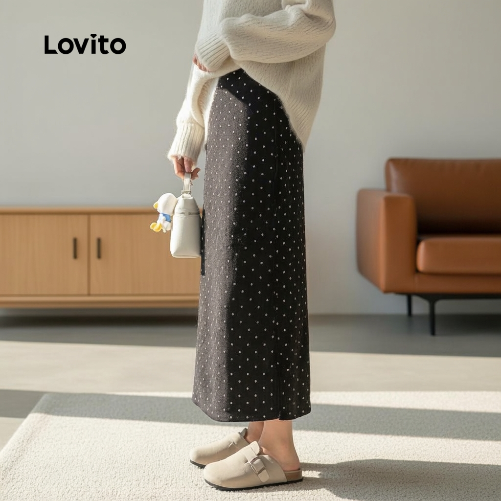 Lovito Saias Femininas Casuais Primavera Verão Pretas L173AD260 em Oferta na Shopee