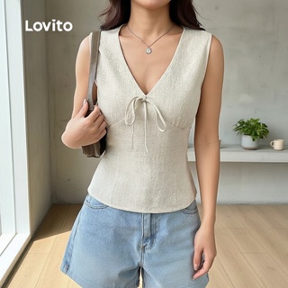 Blusa Feminina Elegante com Nó Frontal e Design Estruturado Leve Caqui Primavera Verão L137LD137 em Oferta na Shopee