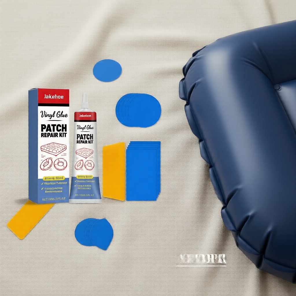 Kit de Reparo de 60 ml para Colchão Inflável – Remendo de Vinil Atualizado com Cola e Raspador, 1 Unidade