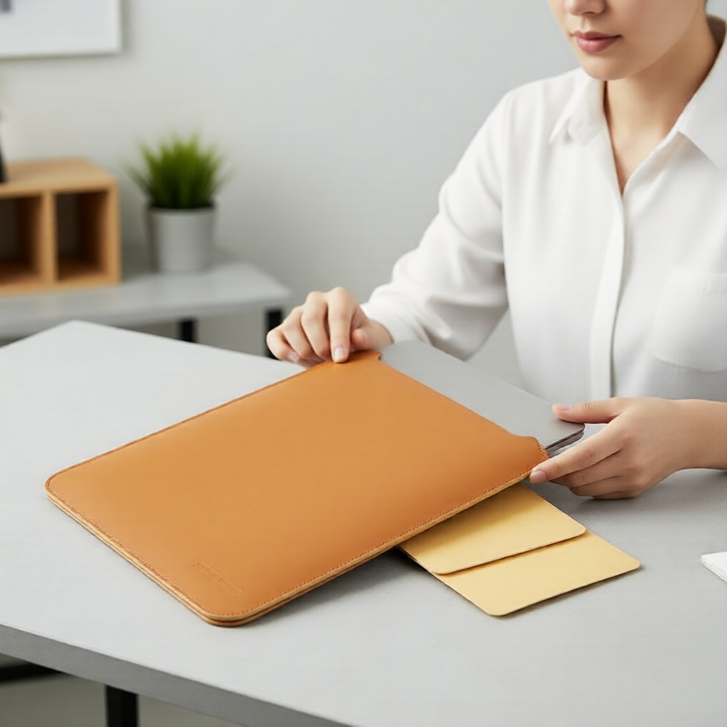  Capa para Laptop Slim 13-16 Polegadas, Estojo Resistente com Almofada para Mouse, Bolsa Interna