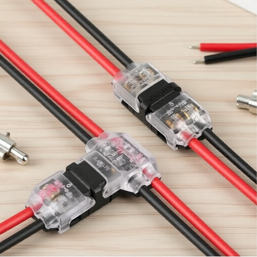Conectores T-Tap compactos do tipo I, 3/2 vias, universais com 2 pinos auto-travantes