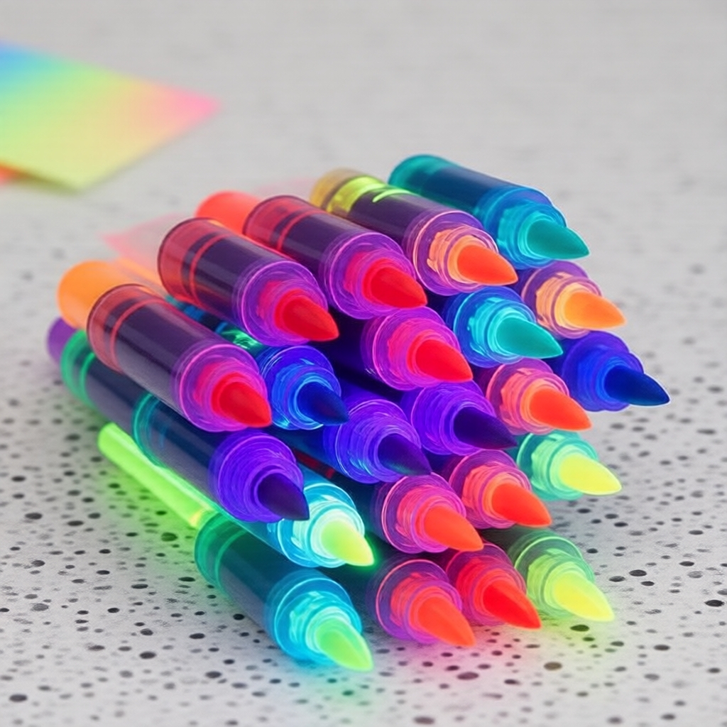 Marcador de Tinta para Tatuagem Fluorescente 1pc UV Glow - Tinta Corporal Neon para Shows, Festas e Escola