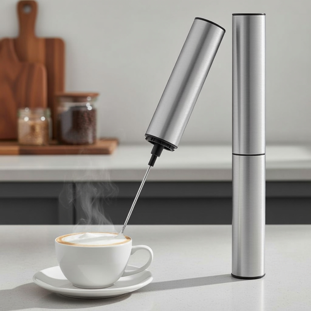 Batedor de Leite Portátil USB, Espumador Elétrico de Mão, Liquidificador de Café, Misturador de Bebidas, Batedor de