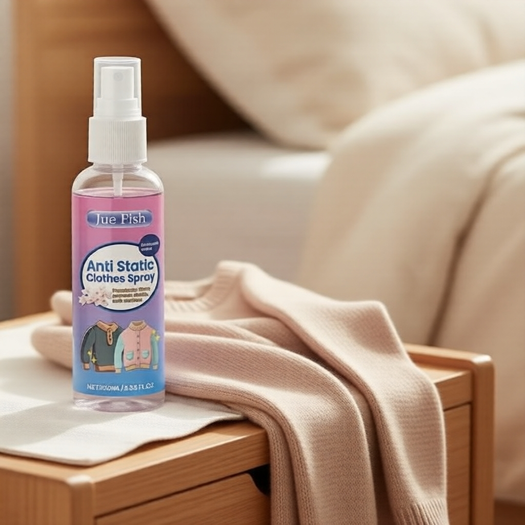 Spray Antiestático e Amaciante de Rugas para Roupas - EDTA + Extrato de Limão