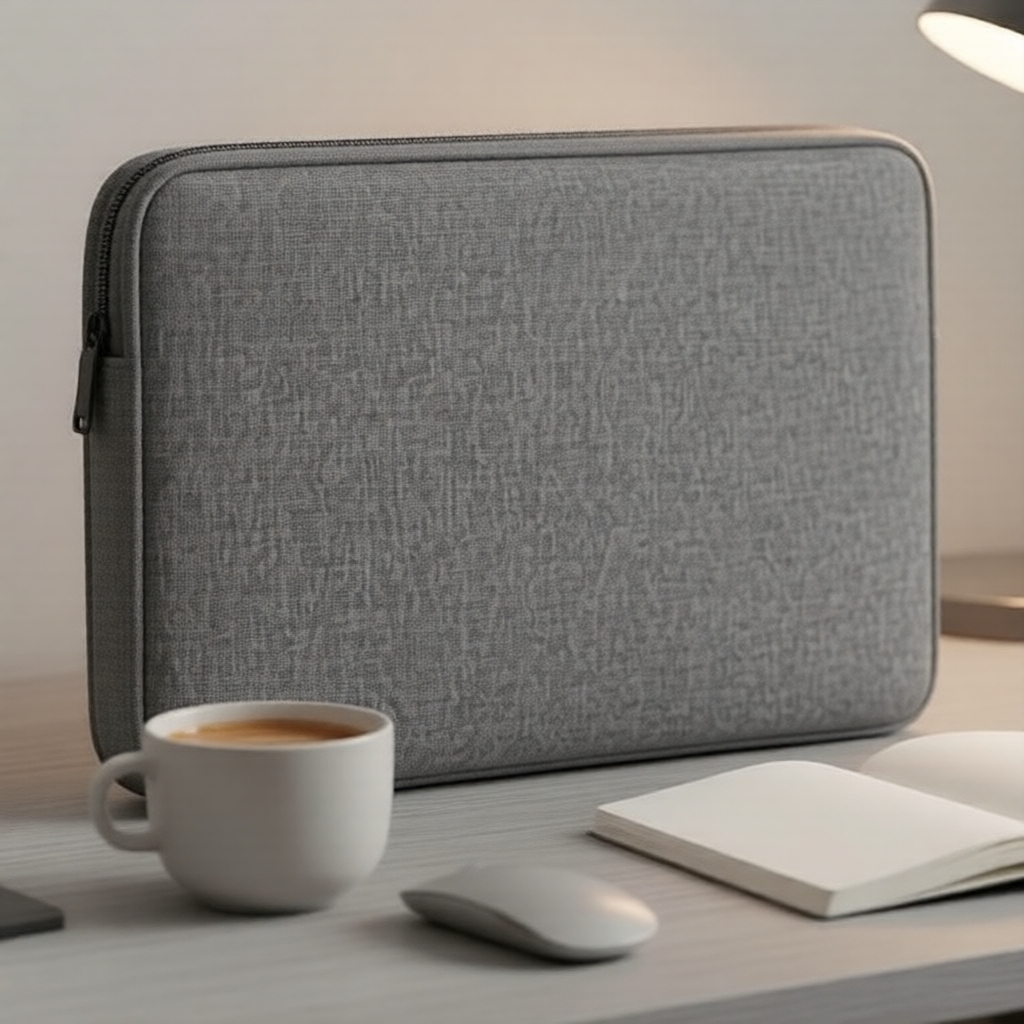  Bolsa Interna de Couro de Ovelha Premium, Forro de Pelúcia Anti-Impacto, Compatível com Tablet e Notebook