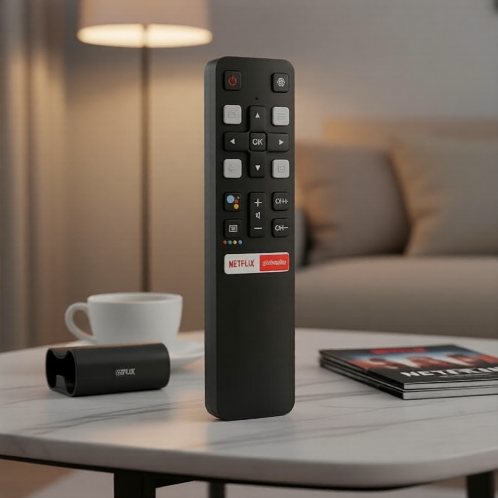Controle Remoto Inteligente Android Tv Tcl Rc802v Fnr6 49p30fs 65p8s 55c715 Plug & Play Áudio