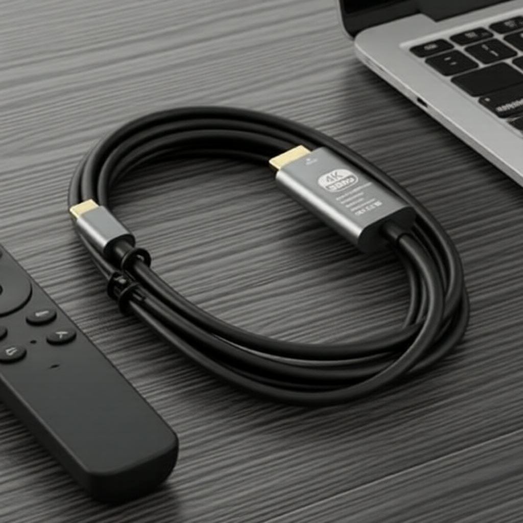  Cabo USB-C 4K HDMI com PD3.0, Compatível com Laptops, Celulares, TVs, Monitores, Projetores, Mac & Tablet