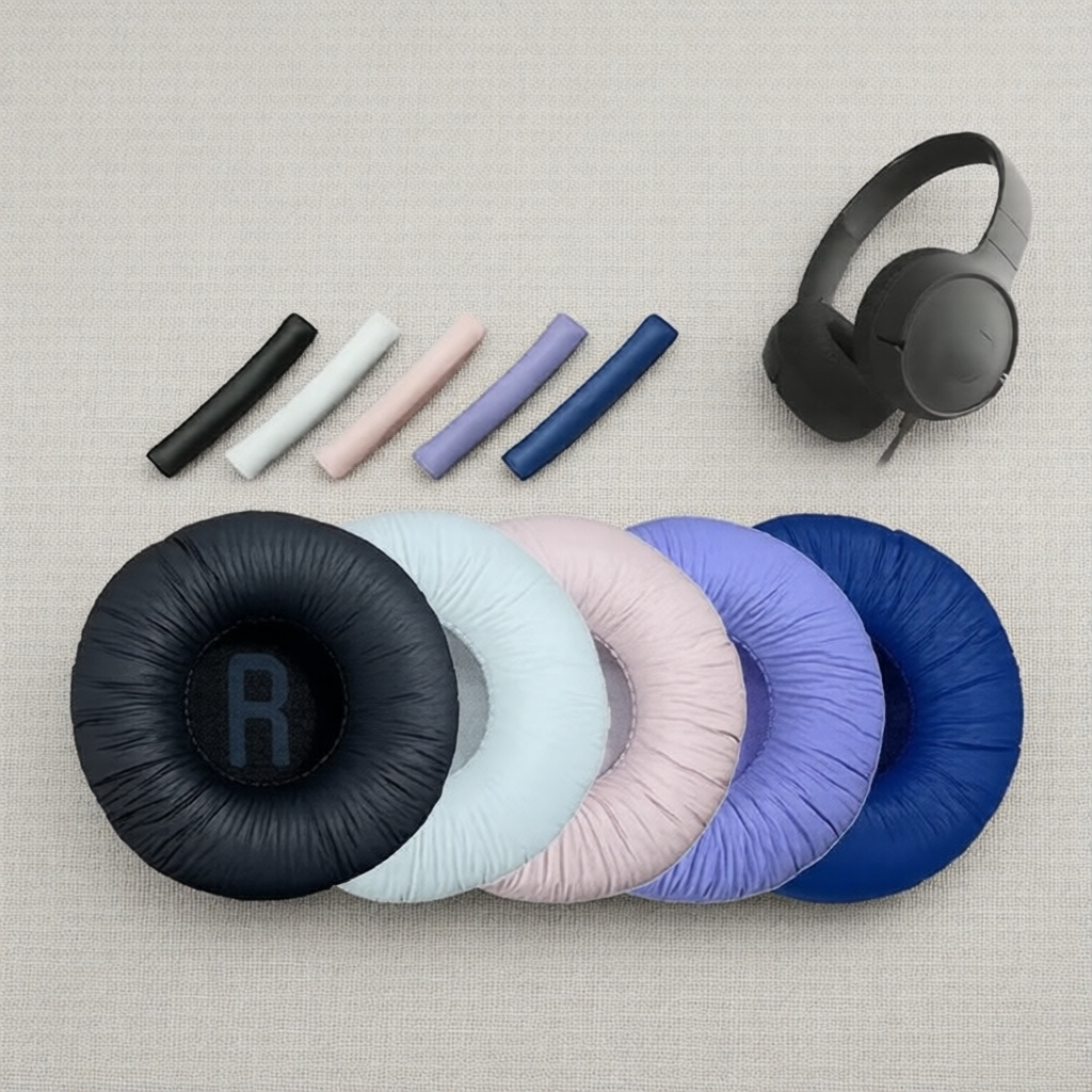 Almofadas de Substituição em Couro Sintético JBL Tune 600/T450/T450BT/T500BT/JR300BT 70mm