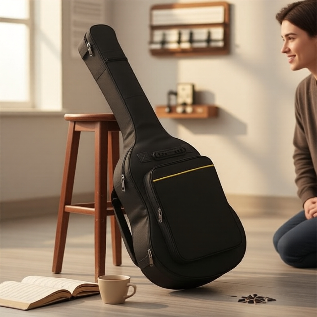 Estojo Macio para Violão Acústico Miwayer 41in - Tecido Oxford, Espuma Grossa, Alças de Ombro Ajustáveis