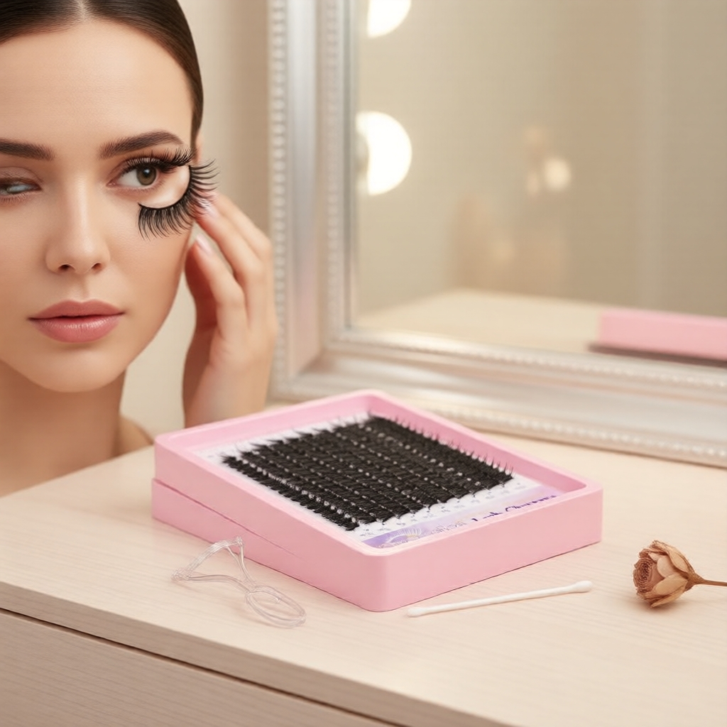  Kit de Extensão de Cílios DIY Queenice: Clusters Naturais e Suaves, Cílios Individuais Precisos, Diversas Comprimentos,