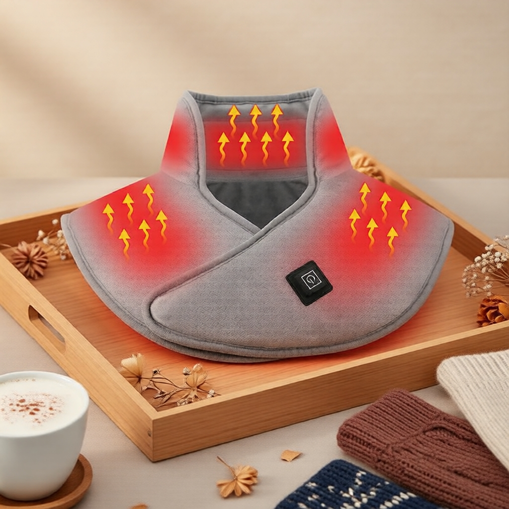 Manta térmica elétrica USB para aquecimento de pescoço e ombros, alívio da dor, cobertor de inverno multifuncional,
