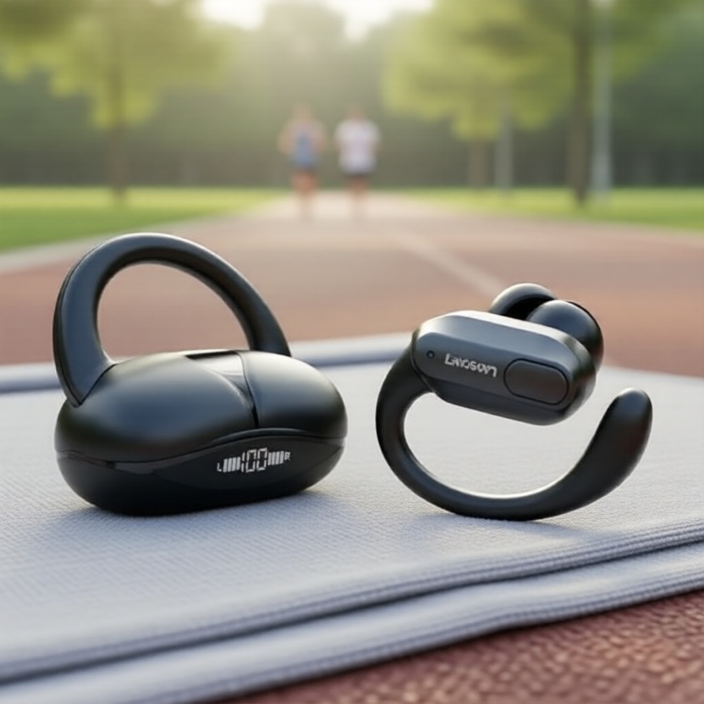  Fones de Ouvido Lenovo XT80: Design Esportivo Sem Fio, TWS Bluetooth, Som HiFi Estéreo, Microfone, Resistente à Água,