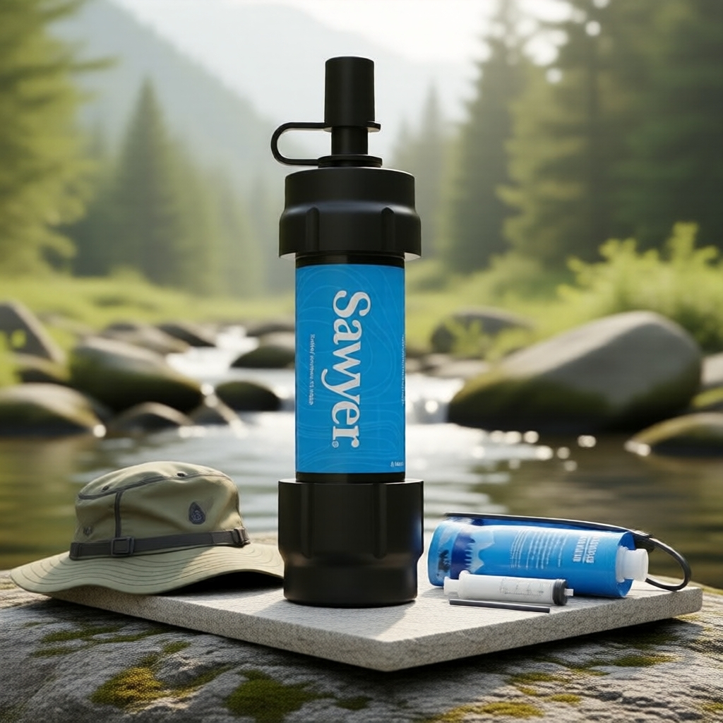 Purificador de Água Portátil Mini com Filtro Durável e Reutilizável de Longa Vida Útil