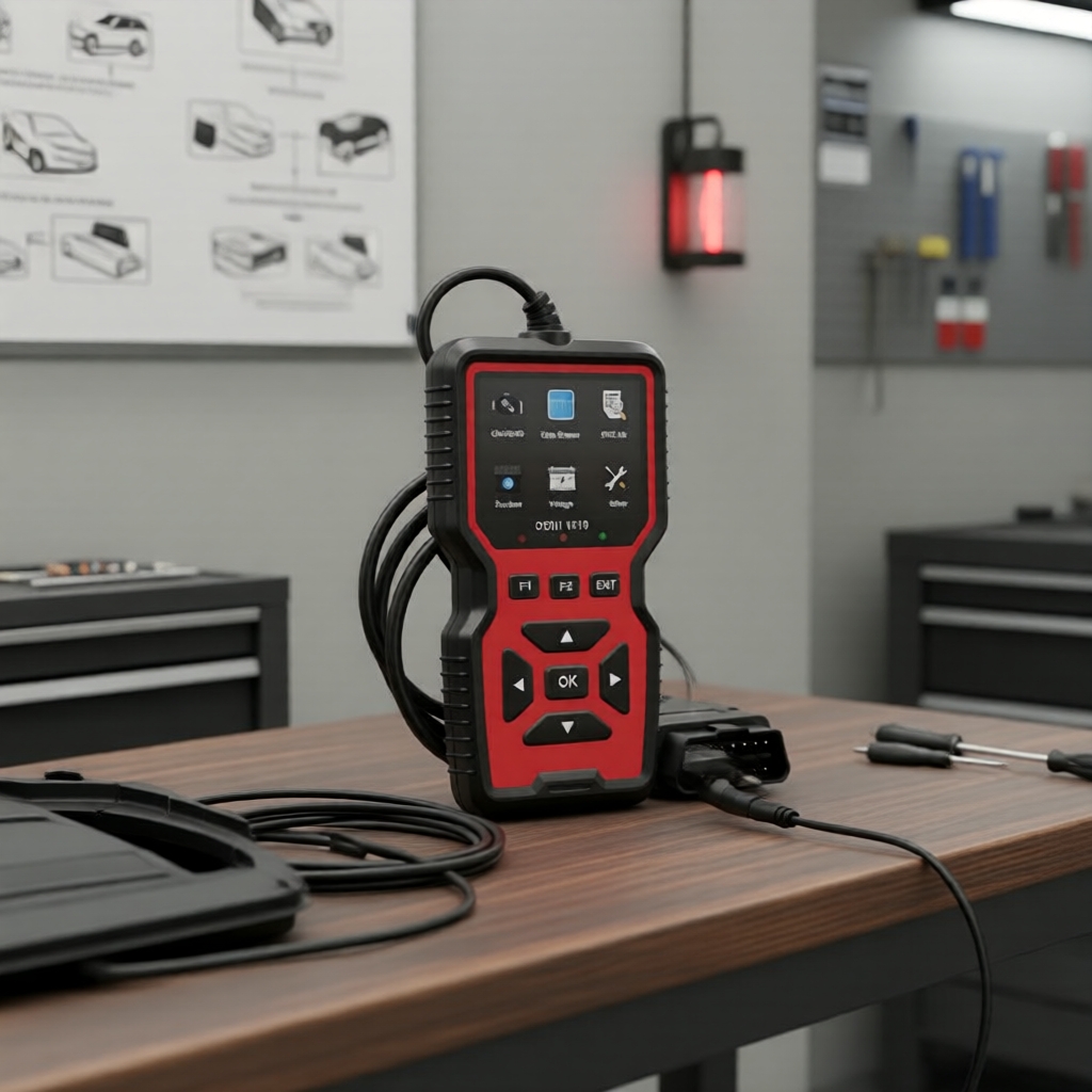 Leitor de Códigos de Carro 2026 OBDII/EOBD & Reset - Scanner para Uso Intensivo, Dados em Tempo Real, Verificação I/M,