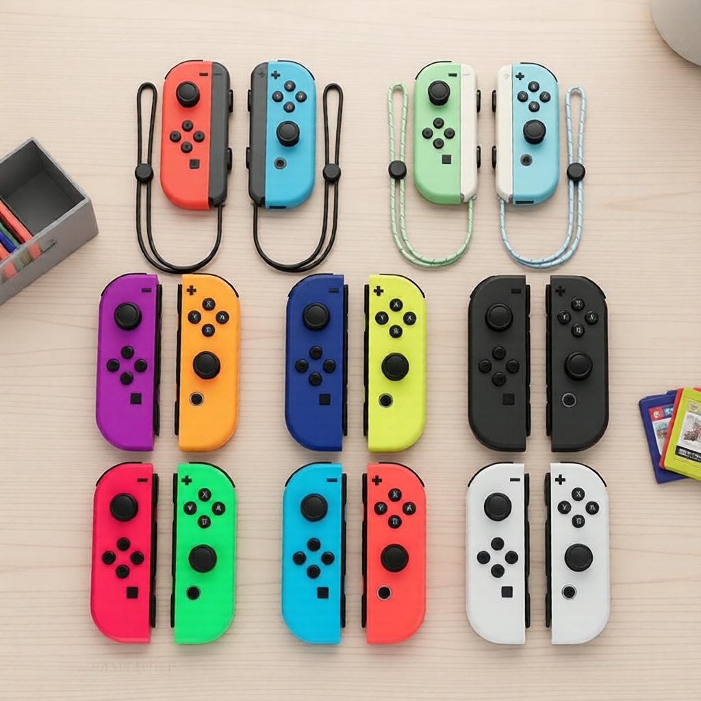 Controlador Bluetooth sem fio Joycon para Nintendo Switch/Lite/OLED com vibração dupla