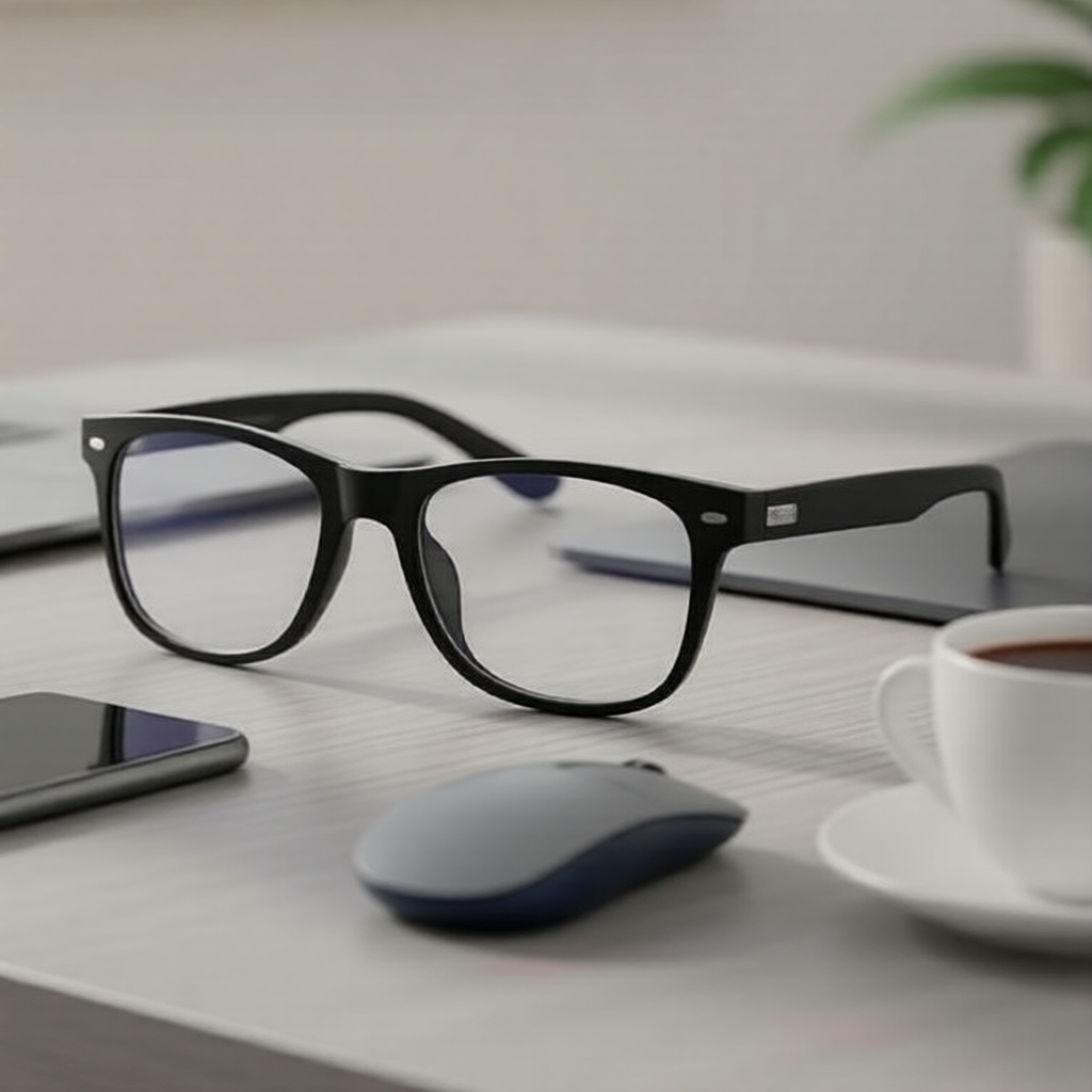 Óculos de Áudio Inteligente Abertos, Bluetooth 5.4, Lente Anti-Luz Azul UV400, Controle por Toque, Chamadas Mãos-Livres,