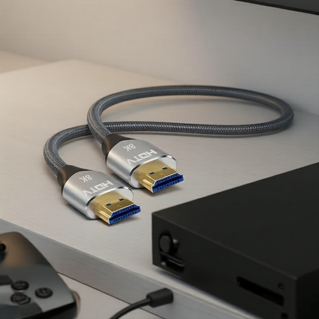 Cabo HDMI 8K 60Hz 4K 120Hz HDR 5M 2.1 48Gbps, compatível com PS5 Pro/Xbox/Monitores 4K Pro
