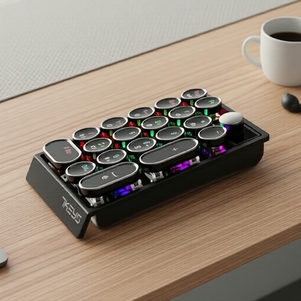 Teclado Numérico Mecânico para Tablet Teclado Bluetooth Mini