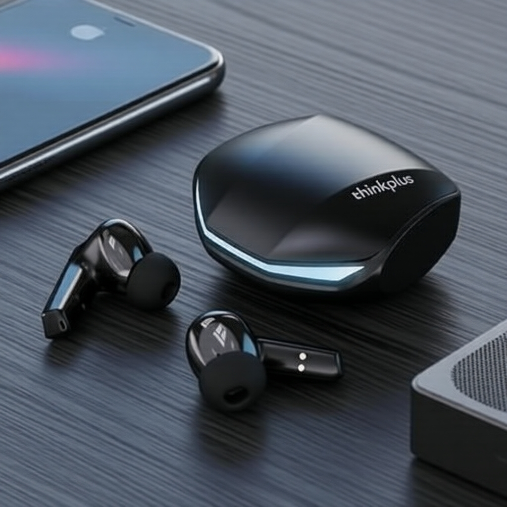 Fones de Ouvido Lenovo GM2 PRO para Jogos, Bluetooth 5.4, Ultra Baixa Latência, HiFi Estéreo, Luz LED, Microfone HD para