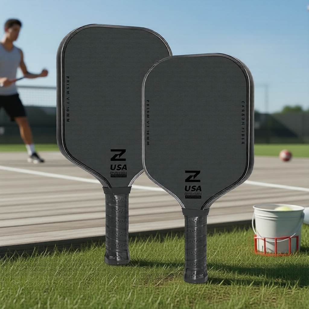 Raquete de Pickleball Cannon, fibra de carbono, ataque e defesa versátil, ultraleve, prensada a quente, alta impulsão,
