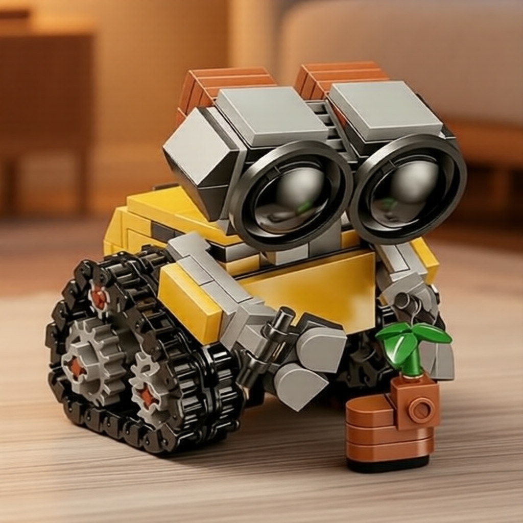 Kit de Construção Mini Bloco de Montar Robô 3D WALL-E