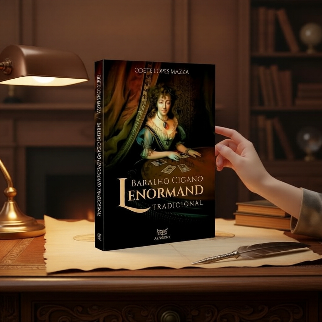 Cartas de Oráculo Lenormand Cigano Clássico | Baralho com 36 cartas | Tamanho de bolso 10×6cm
