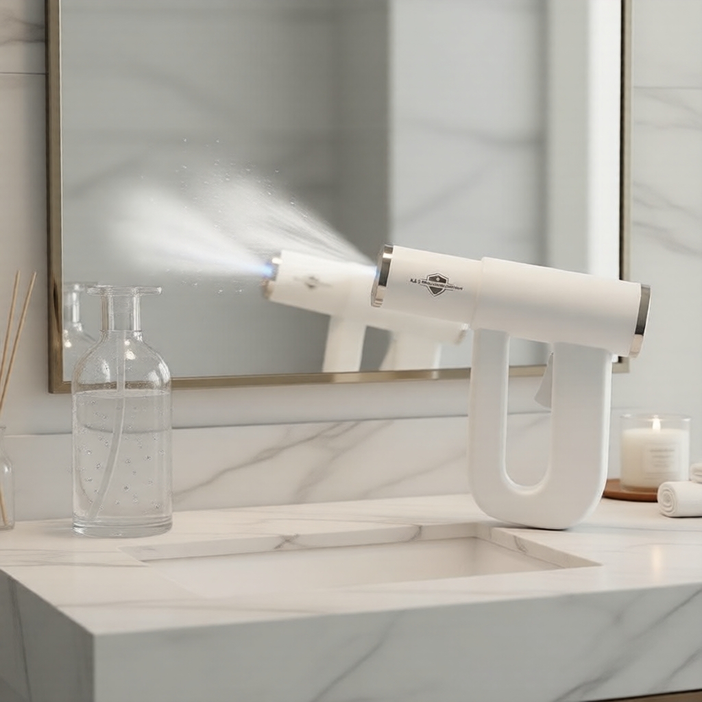 Pistola de Spray Nano Sem Fio USB de 300 ml, Luz Azul para Cabeleireiro e Plantas