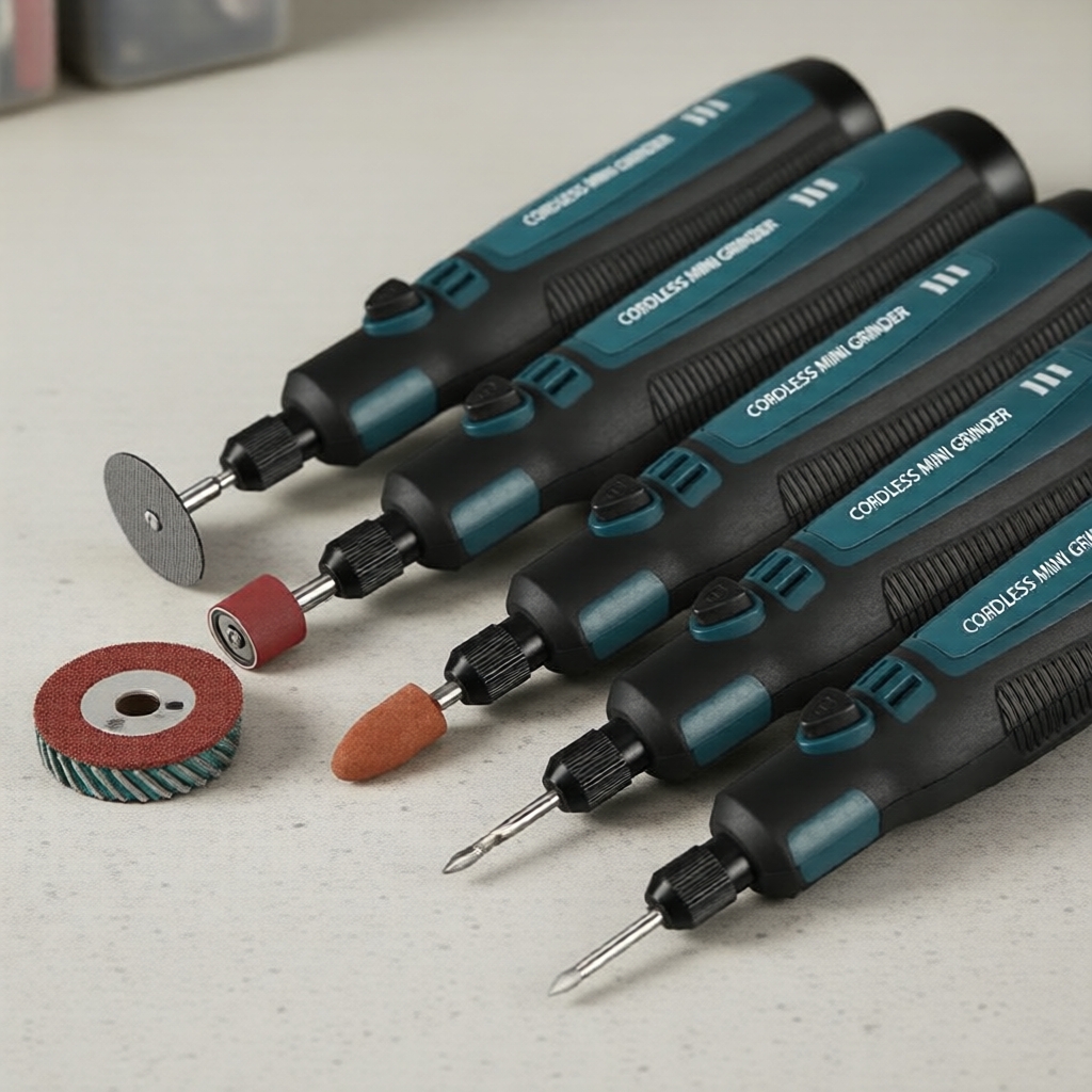 Kit Mini Retífica Elétrica sem Fio com Velocidade Ajustável, Ideal para Gravação e Polimento de Superfícies