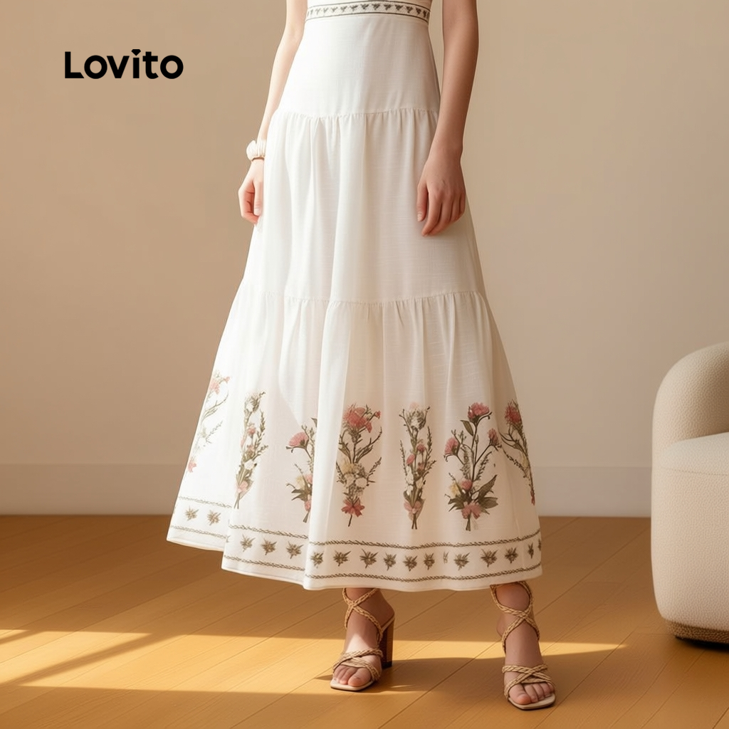 Lovito Refine Vestido Casual Feminino para Primavera/Verão LBL30167