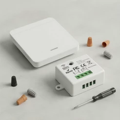 Interruptor de Parede Wireless Inteligente 1/2/3 Gangues 433MHz, Controle Remoto para Lâmpada de LED e Ventilador, Peças