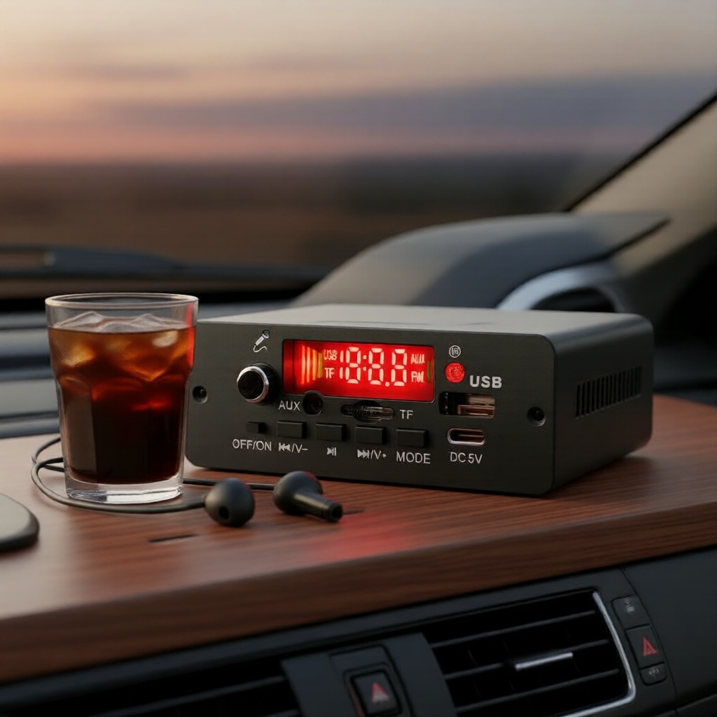 Amplificador Bluetooth DIY para alto-falante, DC 3,7–5V 1A, classe D, com controle remoto, carcaça preta, design