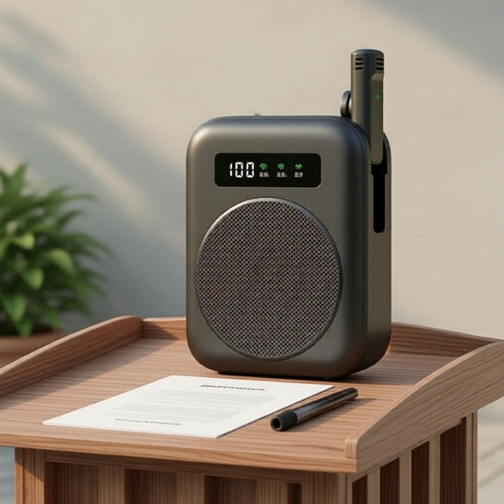 Microfone de Lapela M10 sem Fio com Bluetooth e Amplificador de Voz, Clipe Magnético, para Ensino e Apresentações