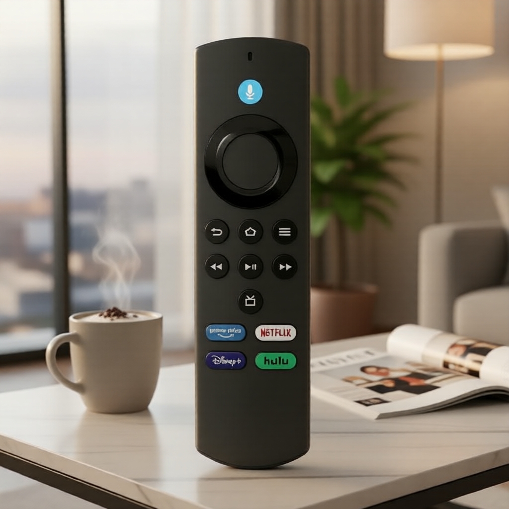 Controle Remoto de Voz Universal de Reposição Compatível com Fire TV Stick/Cube/Lite/4K Max e TVs Inteligentes