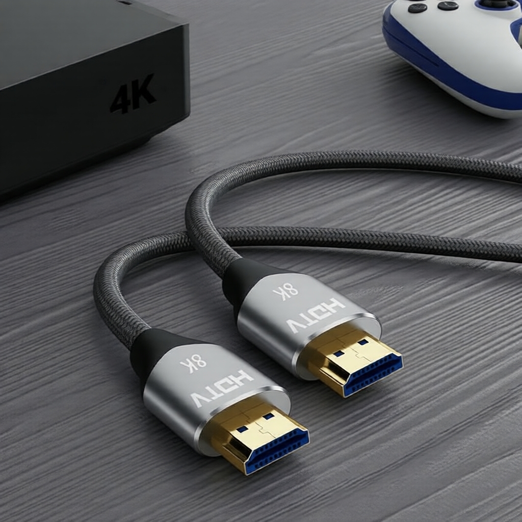 Cabo HDMI 8K 2.1 5m 48Gbps, 8K 60Hz/4K 120Hz HDR, para PS5 Pro/Xbox/Monitores 4K