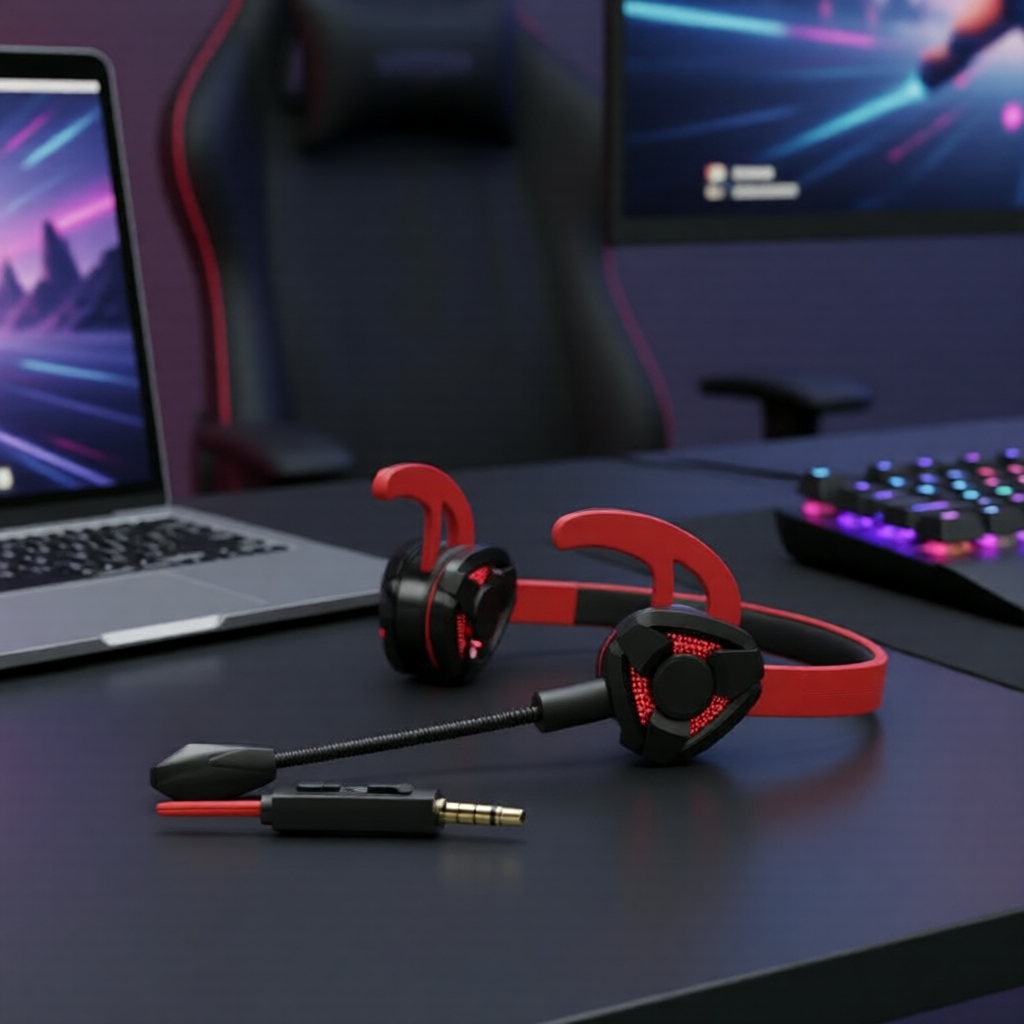 Fone de ouvido gamer com fio G9 de 3,5 mm com microfone para PC, laptop e telefone