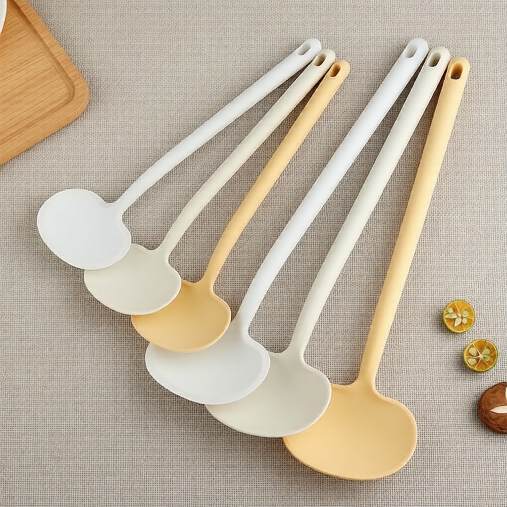 Espátula de silicone de grau alimentício resistente, vira-frituras resistente ao calor e antiaderente para cozinhar em