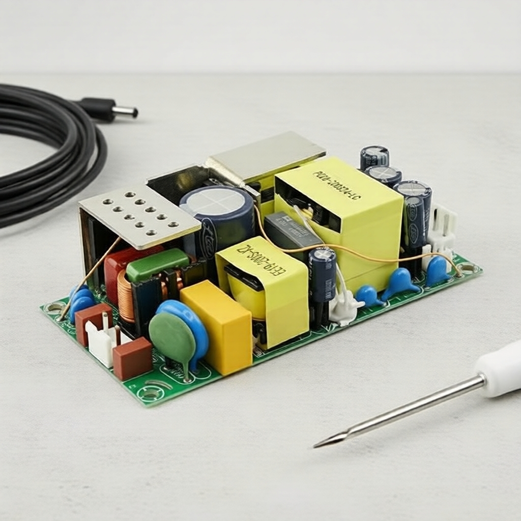 Fonte de alimentação de placa nua de saída dupla de 192 W 12V16A ou 24V8A, com capacitores Y duplos isolados e fusíveis