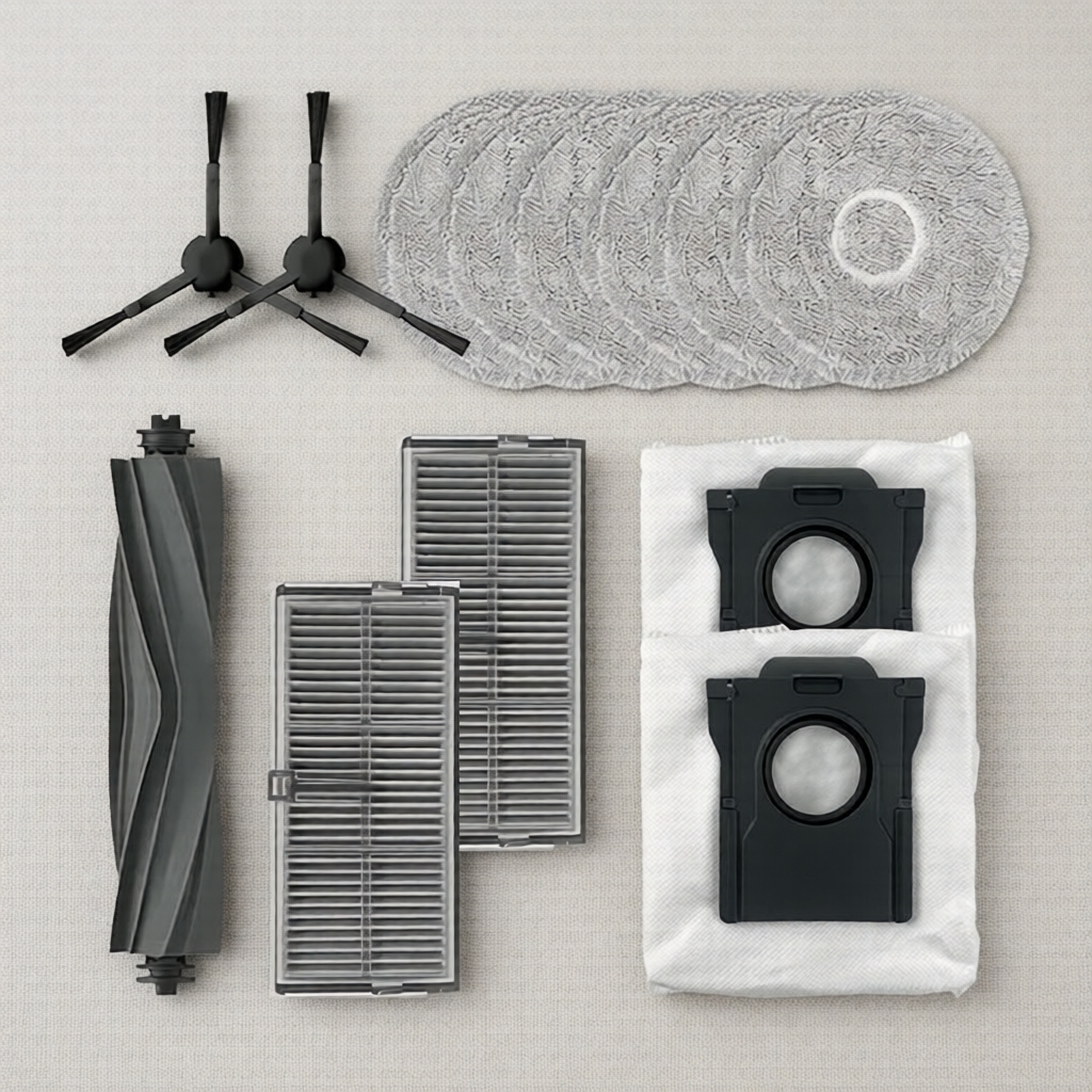 Kit de Substituição para Robô Aspirador Dreame D20/L10S/L30S Ultra: Escova Principal, Escovas Laterais, Filtros
