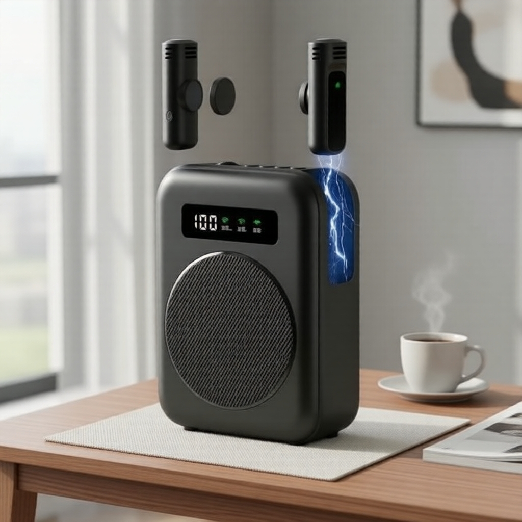 M10 Mini Caixa de Som Bluetooth com Microfone Sem Fio – Amplificador de Voz Leve para Professores com Bateria
