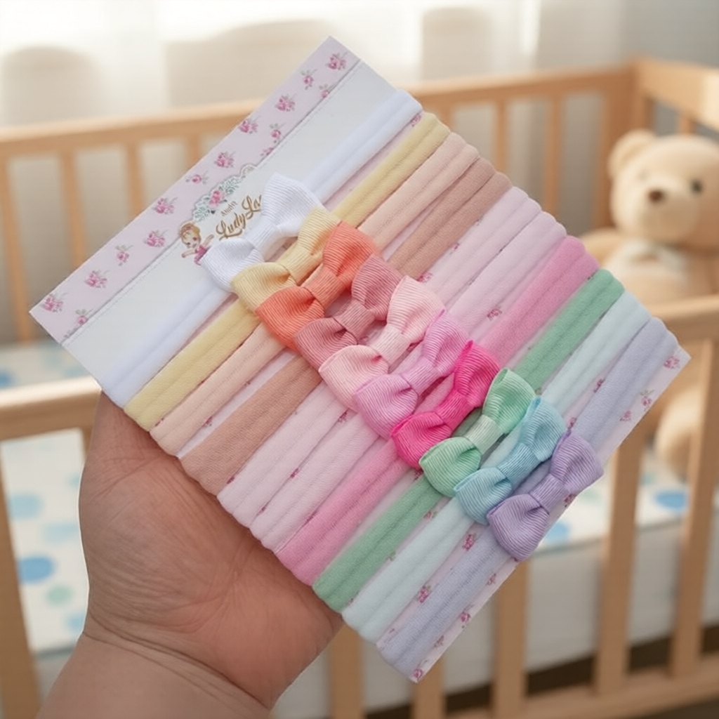 11 peças faixas de cabeça e laços de cabelo para menina bebê