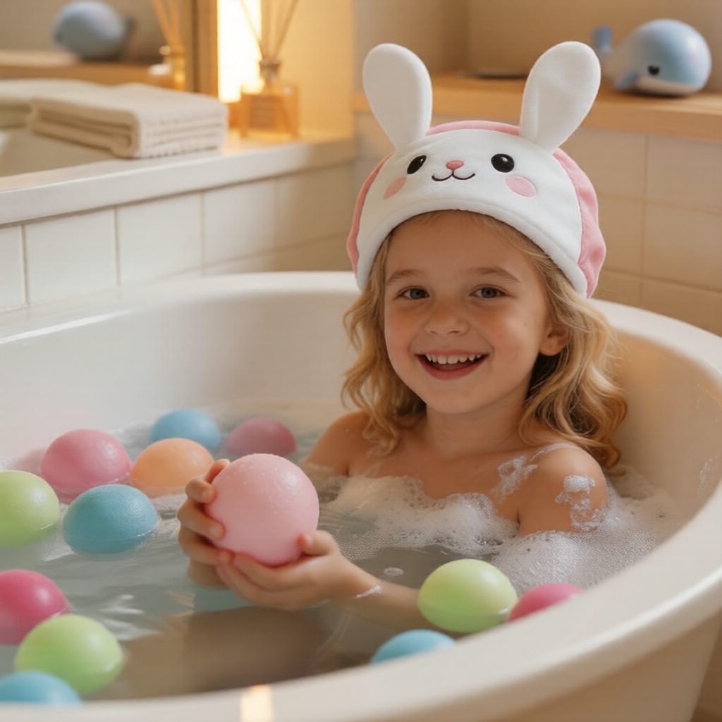 Conjunto Presente de Bombas de Banho Relaxante – Bolinhas de Espuma com Sal de Banho Aromático para Spa e Cuidado