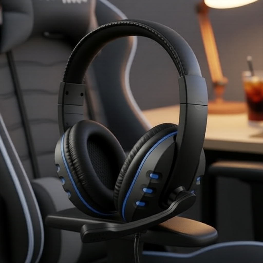 Fone de Ouvido Gamer GL-7900 RGB com Fio 3,5mm, Graves Profundos, para PC, Laptop e Reuniões Online
